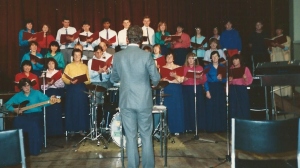 Celebration Singers, performing in Queenstown 1988.